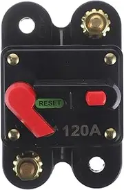 Beatifufu 3pcs 120 Manual Reset Circuit Breaker 120 Amp Auto Car Marine Boat Bike Stereo Audio Terminal Inline Fuse Inverter Car Circuit Breaker Electrical System