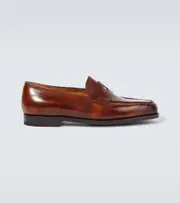 John Lobb Lopez leather penny loafers