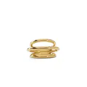 [SUOT STUDIO] Gold-Plated Triple Hoop Ring Gold