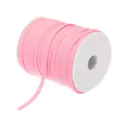 1/4 Inch Double Fold Bias Tape Continuous Bulk Bias Tape (Pink 100 Yards)