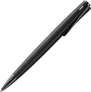 LAMY studio lx-all-black - ballpoint pen in elegant stainless steel casing - with propeller-shaped clip - incl. giant refill LAMY M 16 in line width M in black
