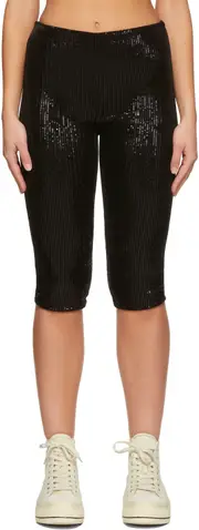 sequin-embellished cycling shorts XS Black