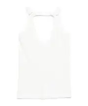 MM6 Maison Margiela Strap-Detailed Open-Back Tank Top XXS,S,XL,XS,L,M white