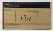 Pampered Chef #2821 Snowmen Family 13.5" Glass Rectangle Serving Platter