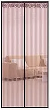 40 x 82 Inch Magnetic Door Screen Anti-Mosquito Gauze Curtain Summer Door Curtain Screen Punc Mosquito ct Net Translucent Vented Home Deco ion Coffee Type 364