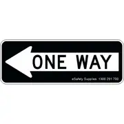 Regulatory Road Sign - One Way Left Arrow - 200 x 600mm