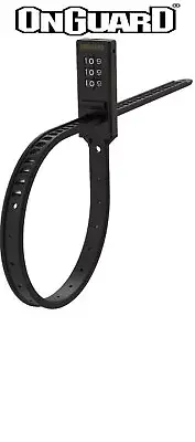 OnGuard 8078 Stainless Steel Zip Lock 3-digit Combination Black ~22 inches