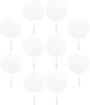 MAGICLULU Round Hand Fan DIY Kit 10pcs Blank Graffiti Fans for Boys and Girls Dance Shows