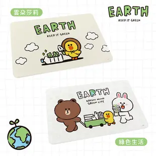 LINE FRIENDS 環保系列 硬式珪藻土地墊 腳踏墊 防潮 熊大/莎莉 收納王妃 現貨 廠商直送