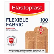 Elastoplast Flexible Fabric Breathable Strips 100 Pack