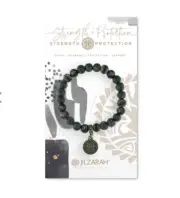 NEW JILZARA INTENTION BLACK STRENGTH PROTECTION Handmade Clay Bracelet CHARM