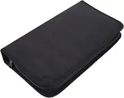 CD Bag CD Pocket Sleeves Disc Record Player Stand with Vinyl Storage CD Storage Case Holder Case Car Holder Car Purse Organizer Holder Vinyl Record Sleeves Black Non-Woven Fabric