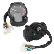 Waterproof LCD Display Motorcycle Digital Speedometer Odometer Tachometer A