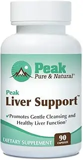 Peak Pure & Natural Peak Liver Support by | Milk Thistle Based Liver Support Supplement | Liver Cleanse and Detox | 90 Capsules