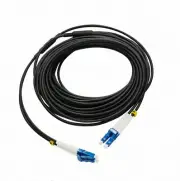 40M LC to LC UPC Duplex Single Mode Black Armored PVC Fiber Patch Cord Cable-865