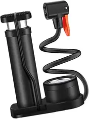Abaodam Durable Vehicle Inflator with Pressure Gauge Compact Scooter Pump for Car Tires Bikes Psi Portable Design for Easy Inflation Reliable and Safe Material