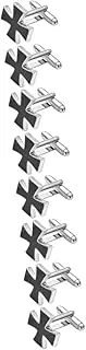 [Healvian] Cross Shape Shirt Cufflinks for Men and Women Durable Tuxedo Suit Accessories Lightweight Design for Weddings Parties and Special Occasions Unique present Option