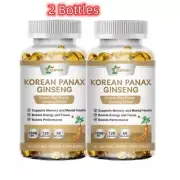 Korean Red Panax Ginseng 1600mg - 240 Capsules - Extra Strength Highest Potency