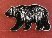 California State Bear Embroidered Iron On Sew On Patch NEW