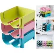 Fridge Organiser Wine Beer Stacking Bottle Rack Kitchen Space Saving Storage Box