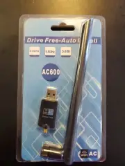 Dual Band Wireless USB 2.0 Adapter 5.8GHZ + 2.4GHZ, AC1200, Plug & Play NEW