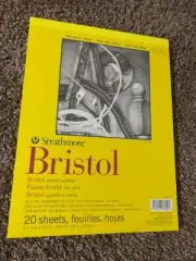 Strathmore 300 Series Bristol Paper Pad, Smooth, Tape Bound, 9x12,Smooth (2pack)