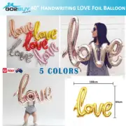 40" Handwriting LOVE Foil Balloons Wedding Proposal Marriage Decor Rose Gold Red