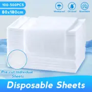 100-500Pcs 180x80cm Disposable Massage Table Cover Non woven Salon SPA Bed Sheet