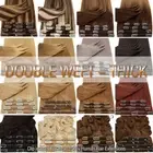 Thick Body Wave Clip In Real Remy Human Hair Extensions Double Weft Full Head