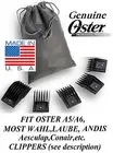 OSTER Blade Universal Guide Comb 5 COMB SET*Fit A5 A6,Andis AGC,Wahl KM Clippers