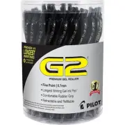 Pilot G2 Retractable Gel Pens, Fine Point, 0.7mm, Black Ink, 36/Pack