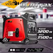 Gentrax Petrol Inverter Generator 3500W AC/DC/USB Port Remote Start Outdoor Trip