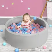 Bopeep Kids Balls Pit Baby Ocean Play Foam Pool Barrier Toy Padding Child Grey