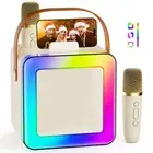 for Kids Adults Portable Bluetooth Karaoke Speaker with 2 Wireless Microphones K