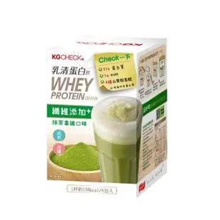 【聯華食品 KGCHECK】蛋白飲-抹茶拿鐵口味(43gx6包)