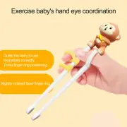 1 Pair Baby Learning Chopsticks Smooth Surface Heat Resistant Animal Design