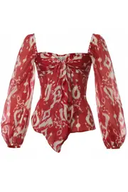 [LENA HOSCHEK] SIGHTSEEING BLOUSE L RED