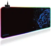 Excovip RGB Gaming Mouse Pad with 14 Modes,Non-Slip Rubber Base and Waterproof Surface,31.5X11.8 in Keyboard Mice Mat for PC, Laptop 8912