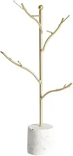 Abaodam 1pc Terrazzo Jewelry Rack jewelry display stand tree jewelry holder stand tree tabletop earring tree multi purpose hanger organizer for jewelry ring holder light luxury alloy