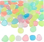 OFFSCH Gravel Decorations Decorative Stones 400pcs Glow in Dark Rocks for Fish Tank Garden Landscaping Archaeological Play