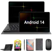 Gaming Tablet 10 Inch 16GB+256GB Tablet Android 14 Dual SIM+5G WiFi Tab GPS/OTG