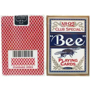 撲克牌 美國 92蜜蜂牌撲克牌 Bee 92撲克牌/一副入(促160) 美國正92橋牌 金邊紅色藍色 撲克牌-正美國原裝-文