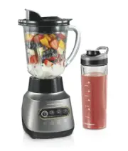 Hamilton Beach Wave Crusher Blender, 40 oz Glass Jar and 20 oz Travel Jar