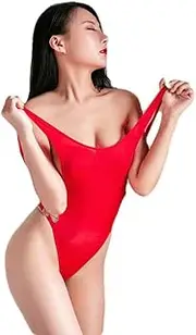 [WANFJ] Bodysuit Erotic Underwear Sexy Lingerie High Elasticity Tight-Fitting One-Piece Swimsuit Temptation