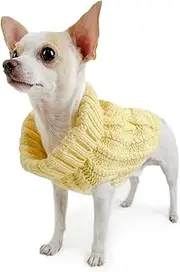 Huskimo Cali Knit Dog Jumper, Buttercup, 52.5cm