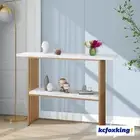 Console Table Hallway Side Entry Display Faux Marble Side Desk Storage Rack