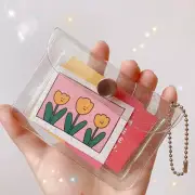 PVC Short Purse Women Wallet Card Case Business Card Holder Transparent Wallet