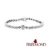 在飛比找遠傳friDay購物優惠-【BRILLMOND JEWELRY】鑽石手鍊 白K金 1.