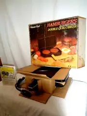Master Chef ~Vintage~ Hamburger & Everything Double Quik-Cooker Model #2051 NOB