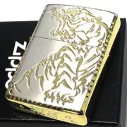 Zippo Tribal Beast Side Gold Corner Ruter Processing Gold Insert